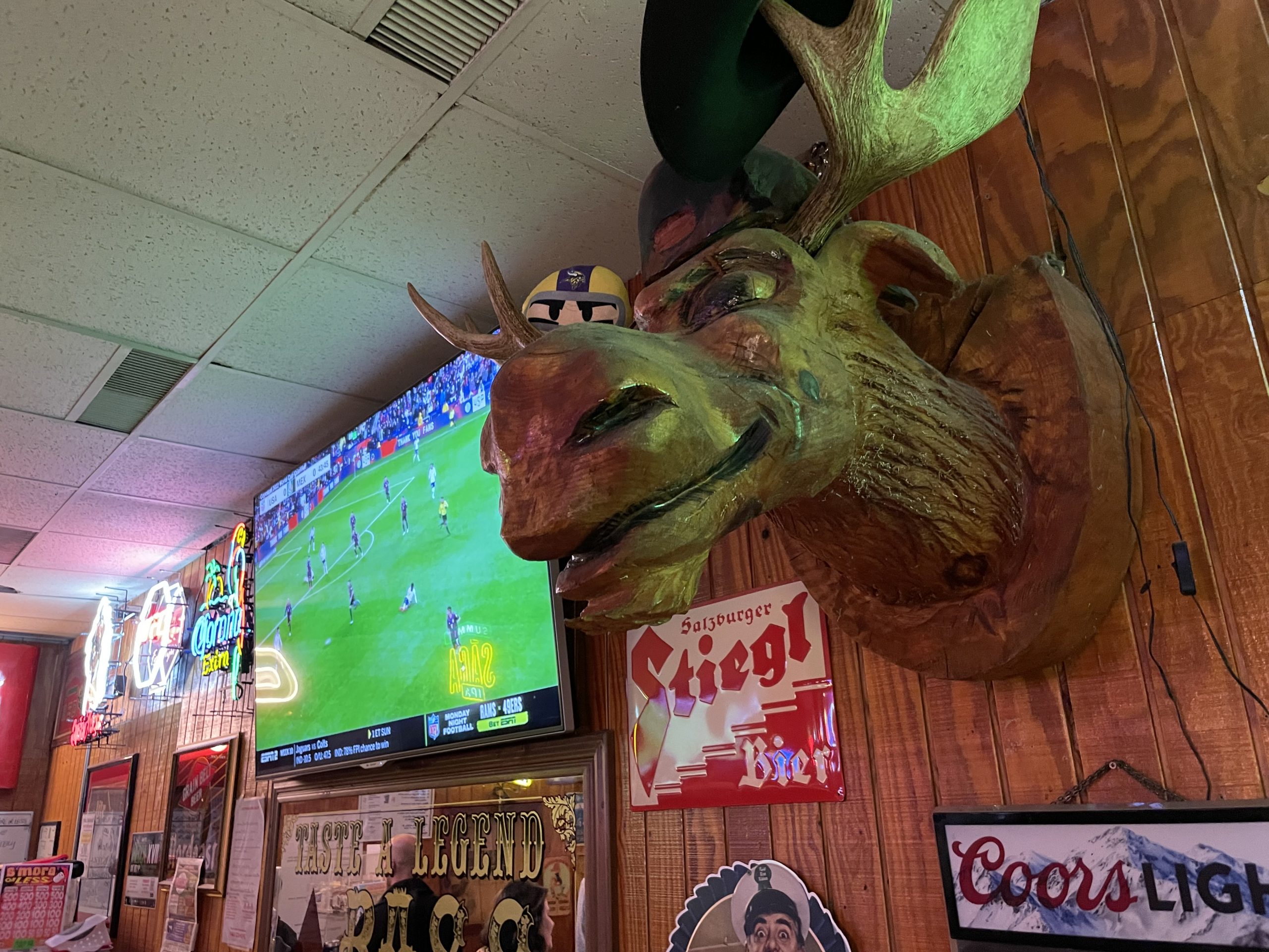 Moose Bar & Grill - Minneapolis Dive Bar - Carved Moose Head